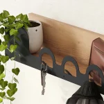 Κρεμάστρα τοίχου Ξύλο με μαύρο μέταλλο - Image 5