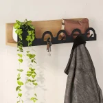 Κρεμάστρα τοίχου Ξύλο με μαύρο μέταλλο - Image 2