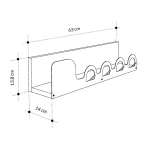 Κρεμάστρα τοίχου Ξύλο με μαύρο μέταλλο - Image 3