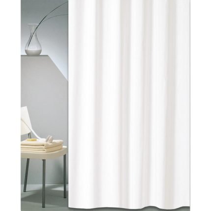 Υφασμάτινη Κουρτίνα Μπάνιου 2.40 Πλάτος Λευκο