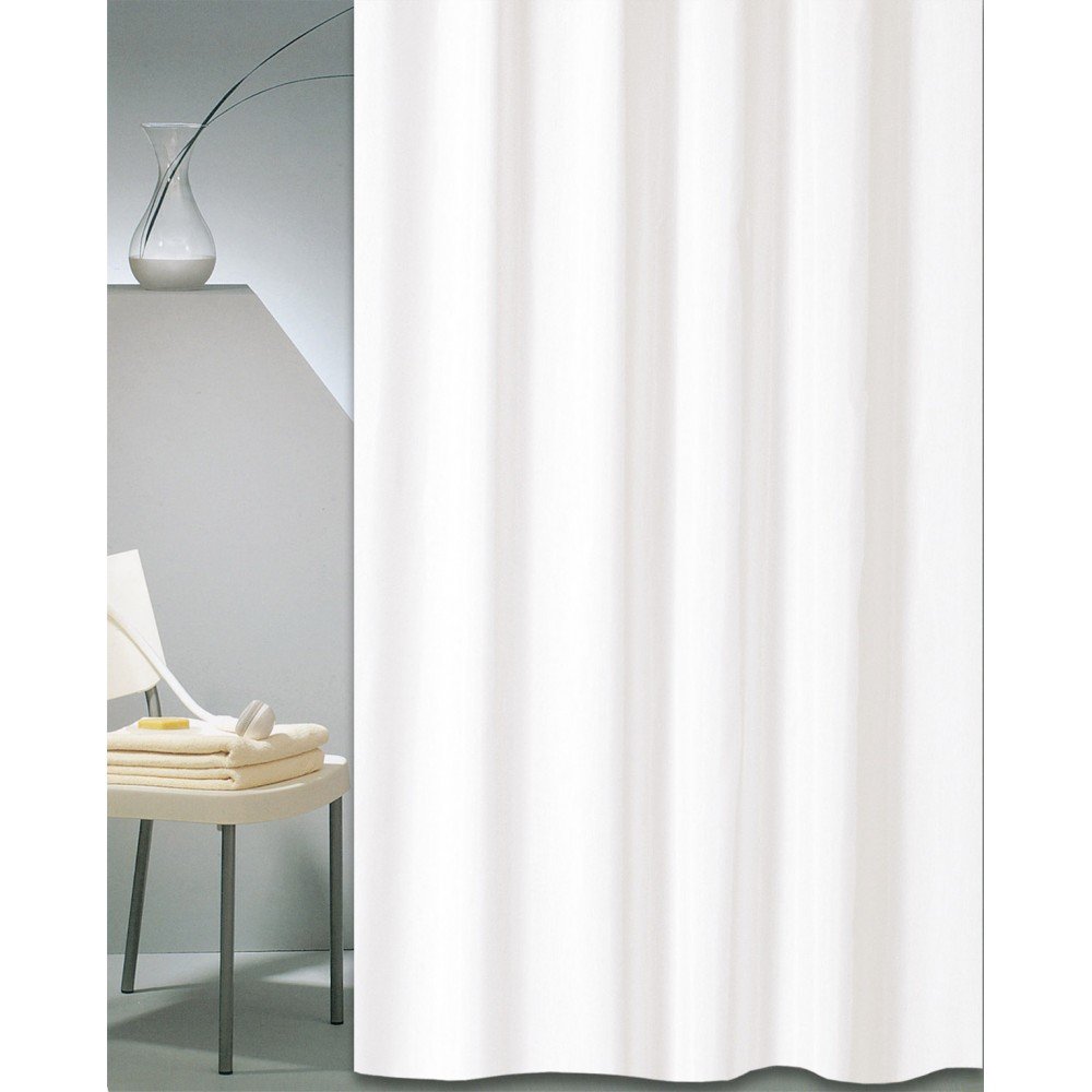 leyko-1000x1000h Υφασμάτινη Κουρτίνα Μπάνιου 2.40 Πλάτος Λευκο