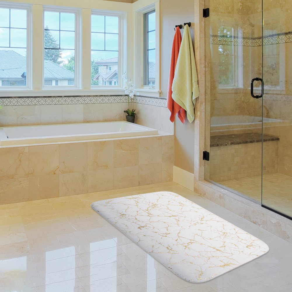 pataki-mpaniou-vibrantroots-lefko-40x60cm-8064white-bathroom ΠΑΤΑΚΙ ΜΠΑΝΙΟΥ MEMORY FOAM VibrantRoots ΛΕΥΚΟ 40x60cm - Image 1