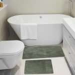 ΣΕΤ ΠΑΤΑΚΙΑ ΜΠΑΝΙΟΥ 2 ΤΕΜΑΧΙΩΝ SL8310GREEN 46x80cm και 46x40cm