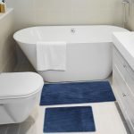 ΣΕΤ ΠΑΤΑΚΙΑ ΜΠΑΝΙΟΥ 2 ΤΕΜΑΧΙΩΝ SL8310BLUE 46x80cm και 46x40cm