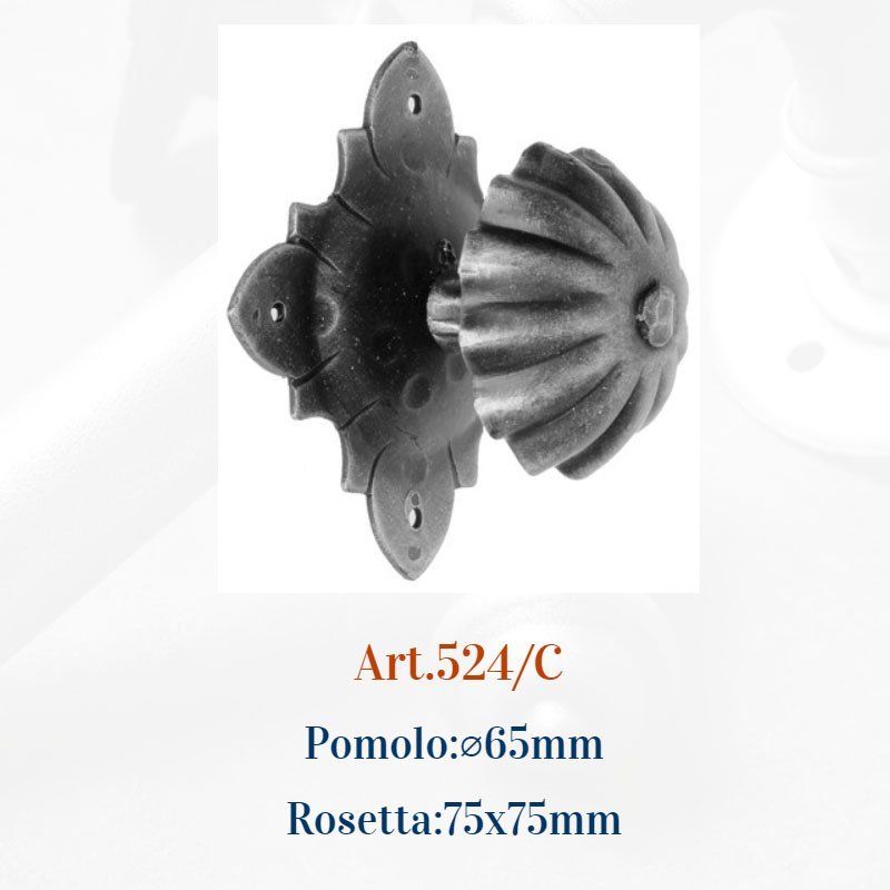 009 μπουλ εξωπ 7-7-24 Ιταλικό Σφυρήλατο Μπουλ Εξώπορτας 2224 - Image 1