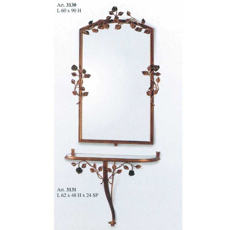 010 καμπ 28-7-24 Ιταλικός Σφυρήλατος Καθρέπτης 3130 - Image 1