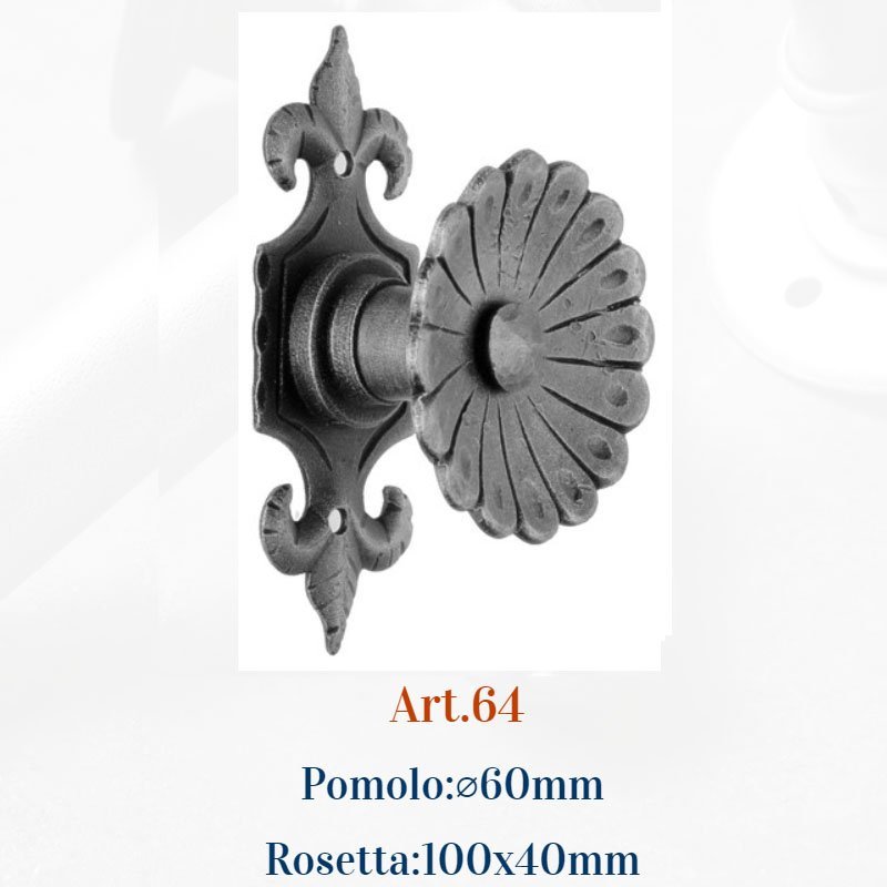 010 μπουλ εξωπ 7-7-24 Ιταλικό Σφυρήλατο Μπουλ Εξώπορτας 2225 - Image 1