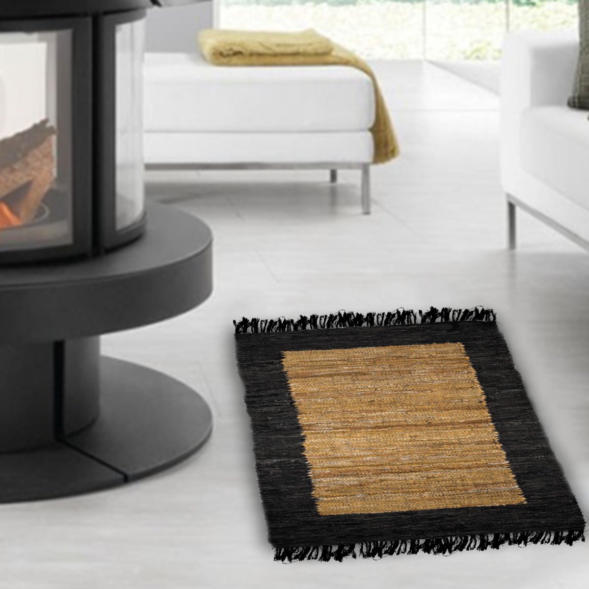 1376-05-1 Δερμάτινο χαλάκι LEAΤΗΕR CUΤ SΗUΤΤLΕ ΕΜΠΡΙΜΕ-5 70X140 - Image 1