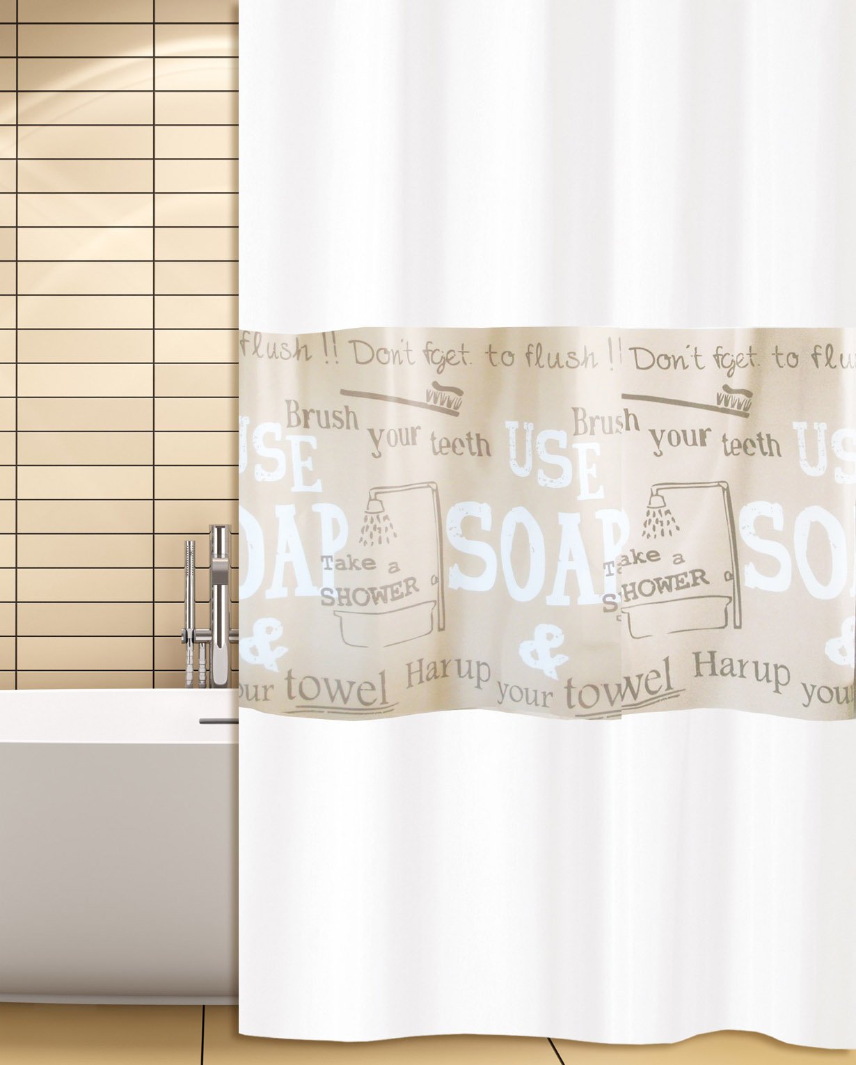 154-1 ΚΟΥΡΤΙΝΑ ΜΠΑΝΙΟΥ SOAP 180(Μ)X200(Υ) - Image 1