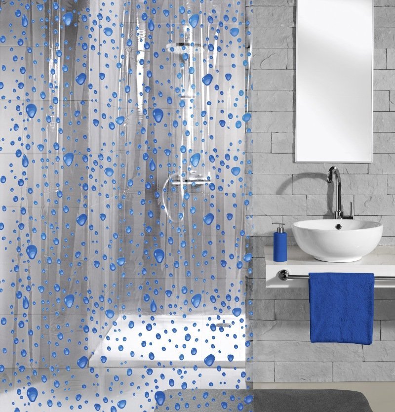 16398-c-1 Κουρτίνα Μπάνιου Bubble 180x200 εκ - Image 1