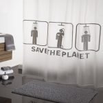 Κουρτίνα Μπάνιου Save The Planet  180x200 εκ