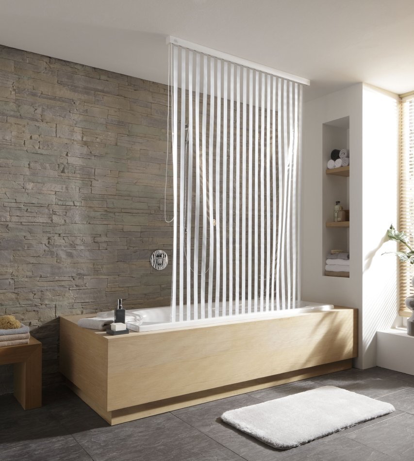 16577-c Κουρτίνα Μπάνιου Ρολό Ντους Stripes 132x240 εκ - Image 1