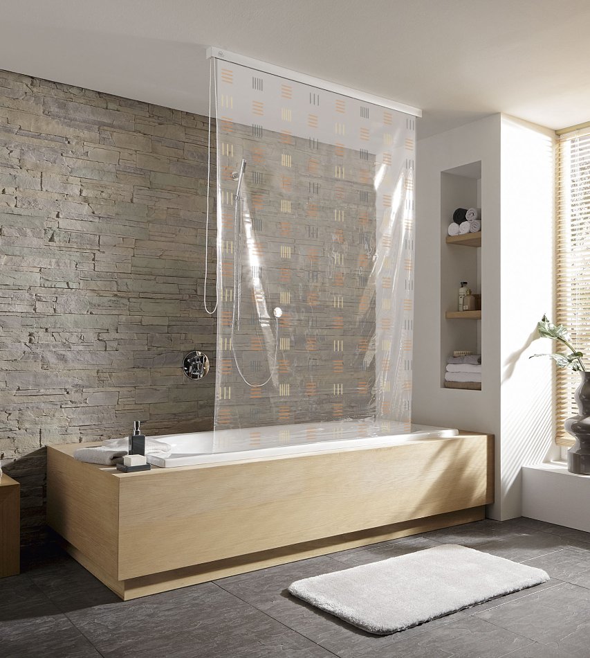 16578-c Κουρτίνα Μπάνιου Ρολό Ντους Copper 132x240 εκ - Image 1