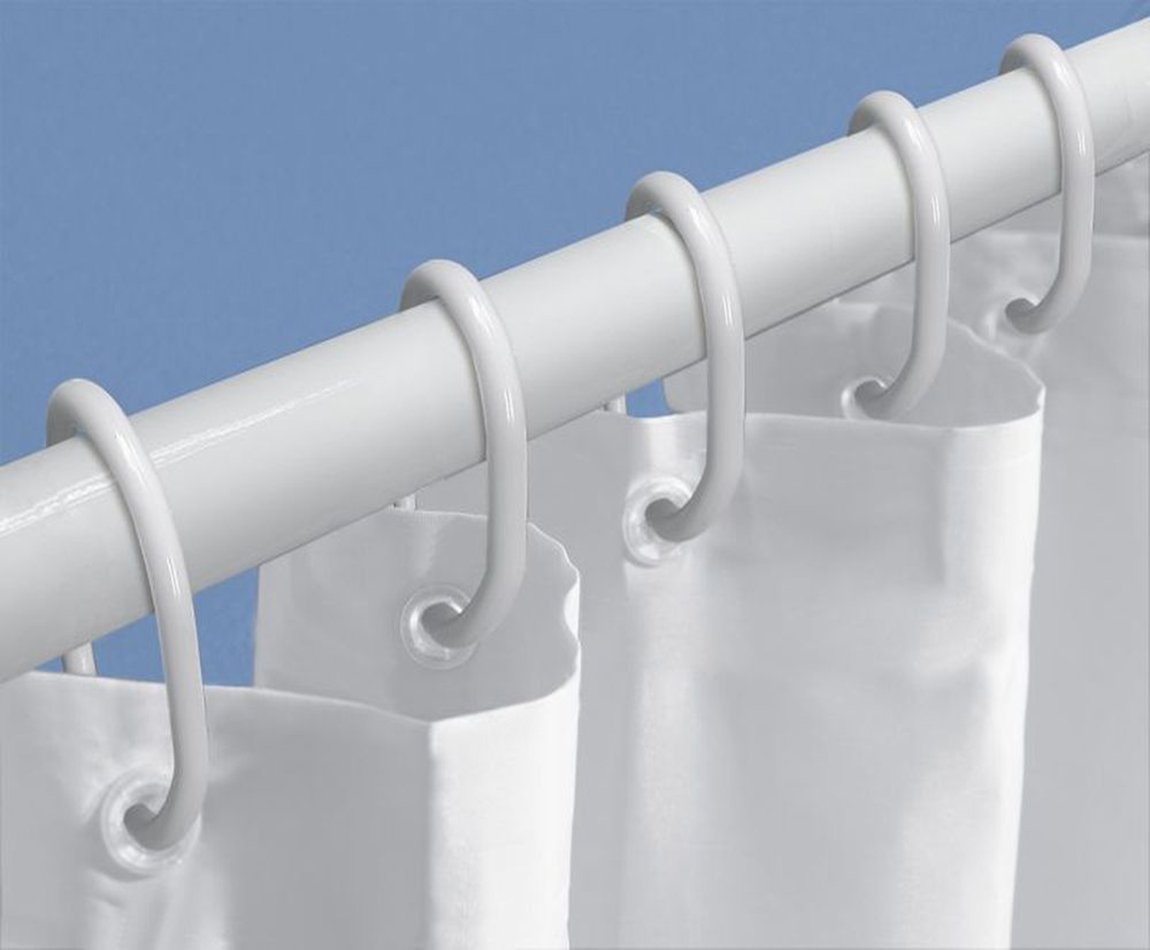 16967-c ΣET 3 TΜΧ | Βέργα - Κρίκοι - Κουρτίνα Μπάνιου 125-220 εκ - Image 1