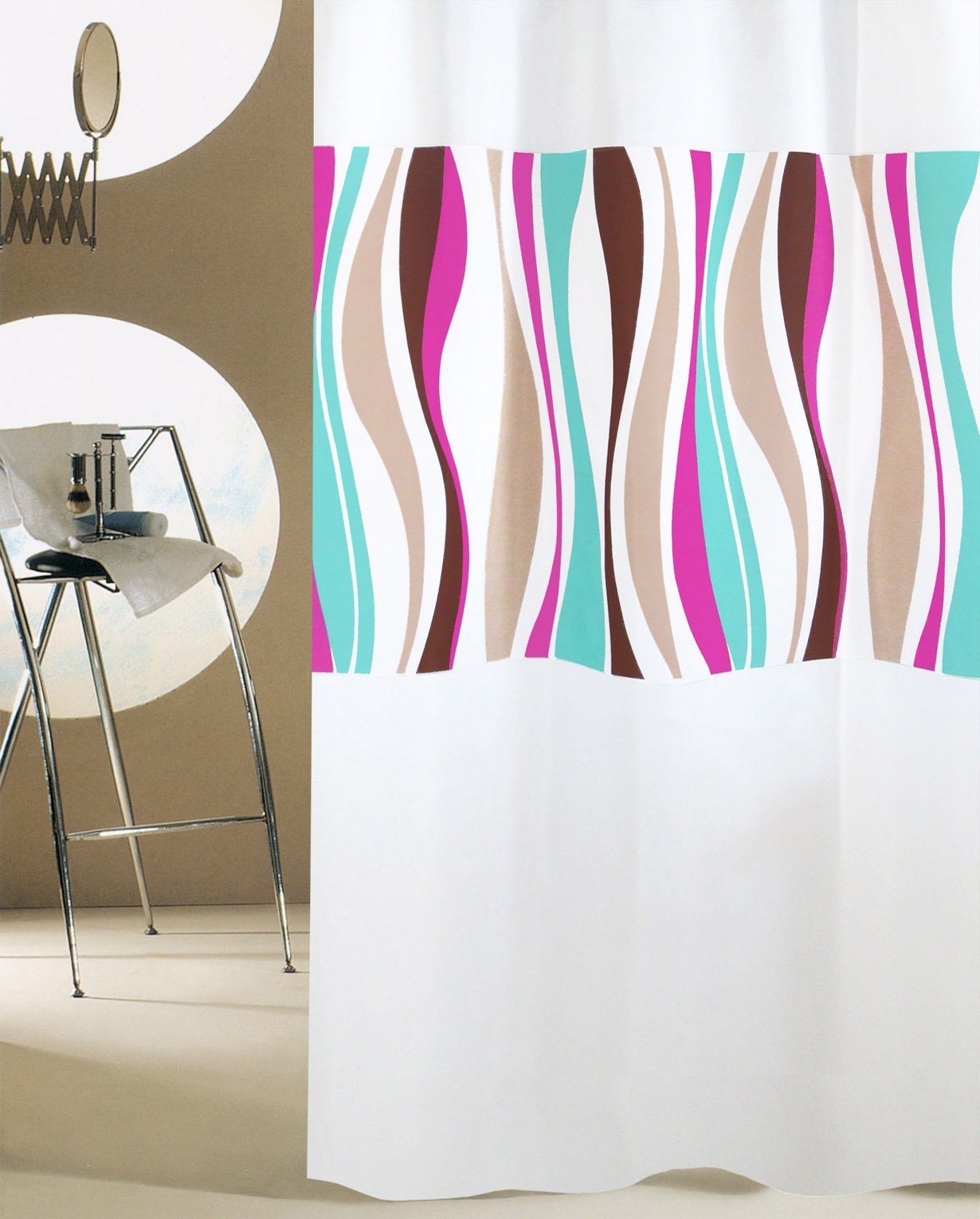 170-2 ΚΟΥΡΤΙΝΑ ΜΠΑΝΙΟΥ WAVES 240(Μ)X180(Υ) - Image 1