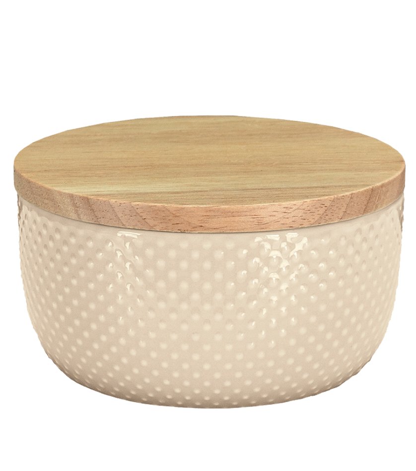 17282-c Θήκη για Βαμβάκι Dotty Από Κεραμικό 13,3x8,5 εκ - Image 1