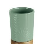 Ποτήρι Palm Από Kεραμικό & Ξύλο 7,8x11 εκ