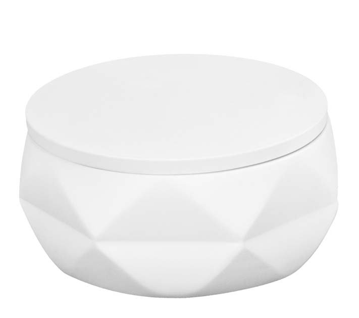 19706-c Θήκη για Βαμβάκι Crackle Jar Από Πολυρεσίνη 10,5x6,0 εκ - Image 1