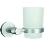 Ποτηροθήκη Apollo Επιτοίχια Από Αλουμίνιο και Γυαλί 15,1x9,5x9,2 εκ