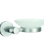 Σαπουνοθήκη Apollo Επιτοίχια Από Αλουμίνιο και Γυαλί 13,4x5,2x11,4 εκ