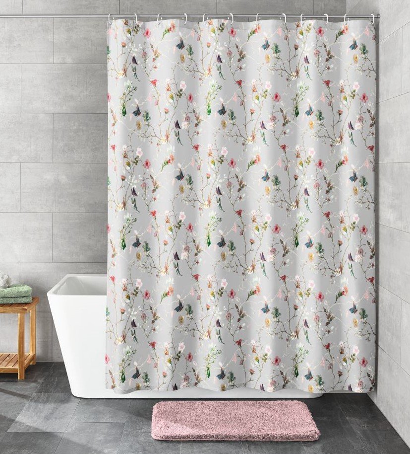 19870-c-1 Κουρτίνα Μπάνιου Flores 180x200 εκ - Image 1