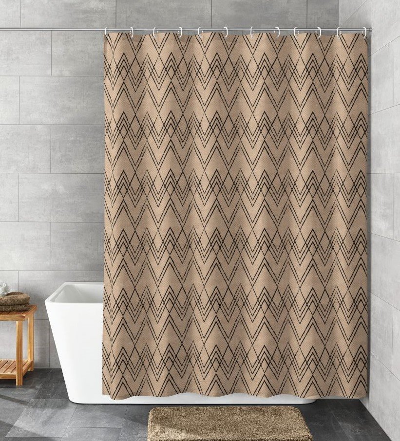 19874-c-1 Κουρτίνα Μπάνιου Zag Cotti 180x200 εκ - Image 1