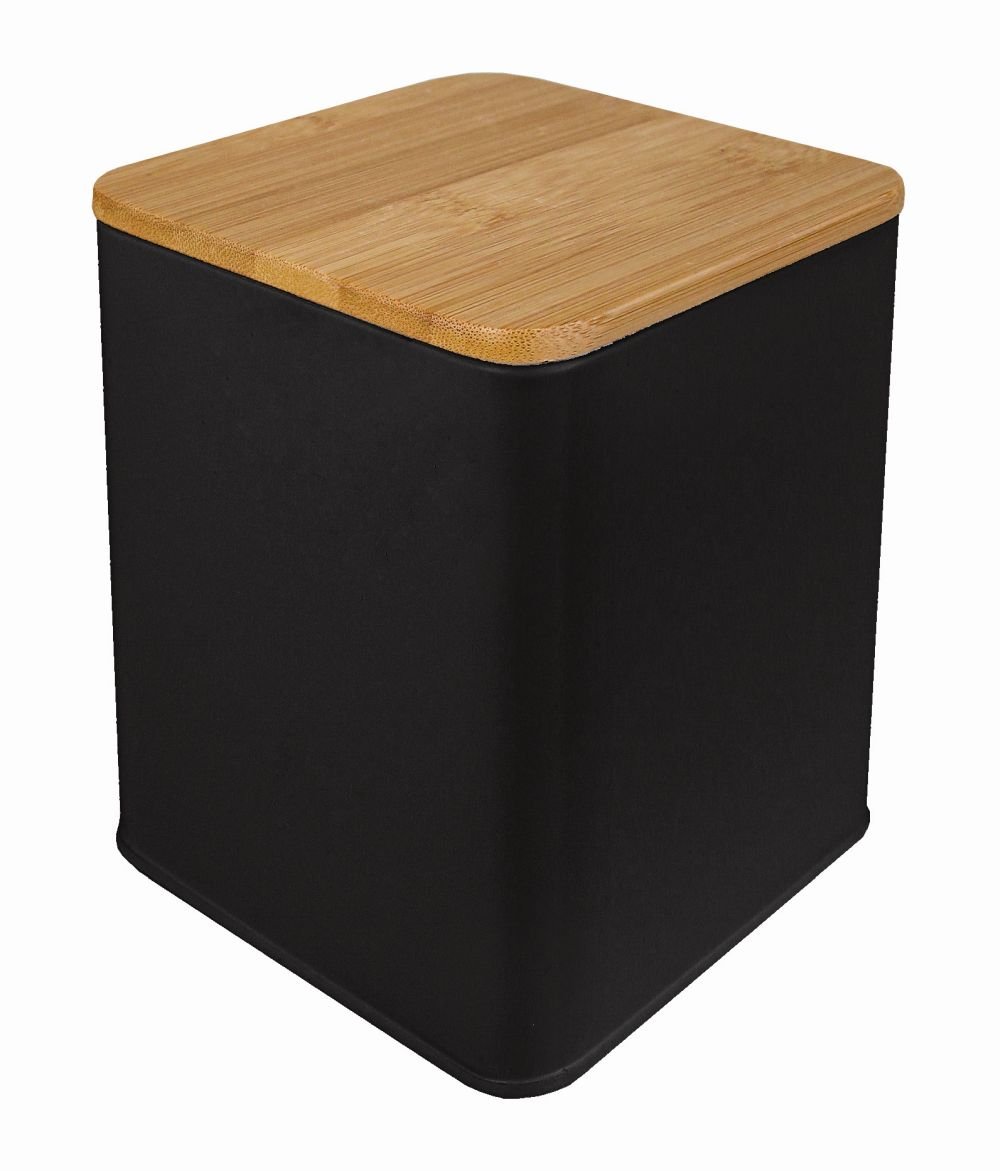 19888-c Καλάθι Αποθήκευσης Cassone Από Μέταλλο & Μπαμπού 11x11x14 εκ - Image 1