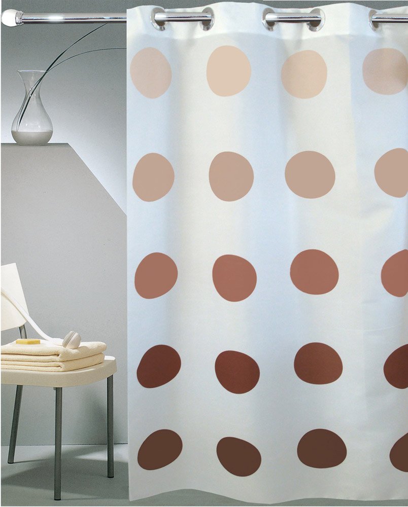 201-1 ΚΟΥΡΤΙΝΑ ΜΠΑΝΙΟΥ COLOR MOON HOOKLESS 240(Μ)X180(Υ) ΛΕΥΚΟ - Image 1