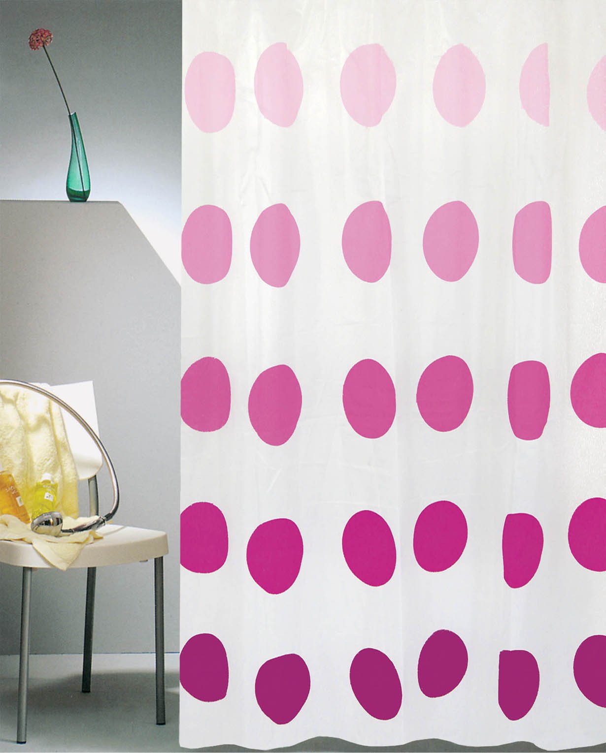 202-2 ΚΟΥΡΤΙΝΑ ΜΠΑΝΙΟΥ COLOR MOON 240(Μ)X180(Υ) ΡΟΖ - Image 1