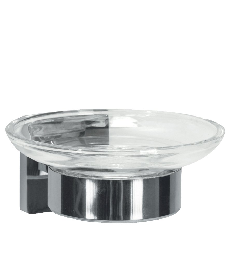 20531-c-1 Σαπουνοθήκη Luno Επιτοίχια Από Πολυστυρένιο και Μέταλλο 11x5,9x12,2 εκ - Image 1