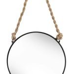 Καθρέπτης Rope Mirror Από Μέταλο Γυαλί & σχοινί Κάνναβη 23x39,5x2 εκ