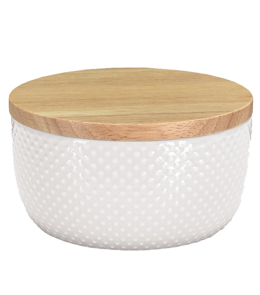 20793-c Θήκη για Βαμβάκι Dotty Από Κεραμικό 13,3x8,5 εκ - Image 1