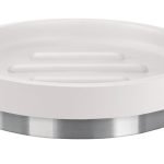 Σαπουνοθήκη Biala Από Πολυρεσίνη και Ανοξείδωτο Ατσάλι 10,8x2,6x10,8 εκ