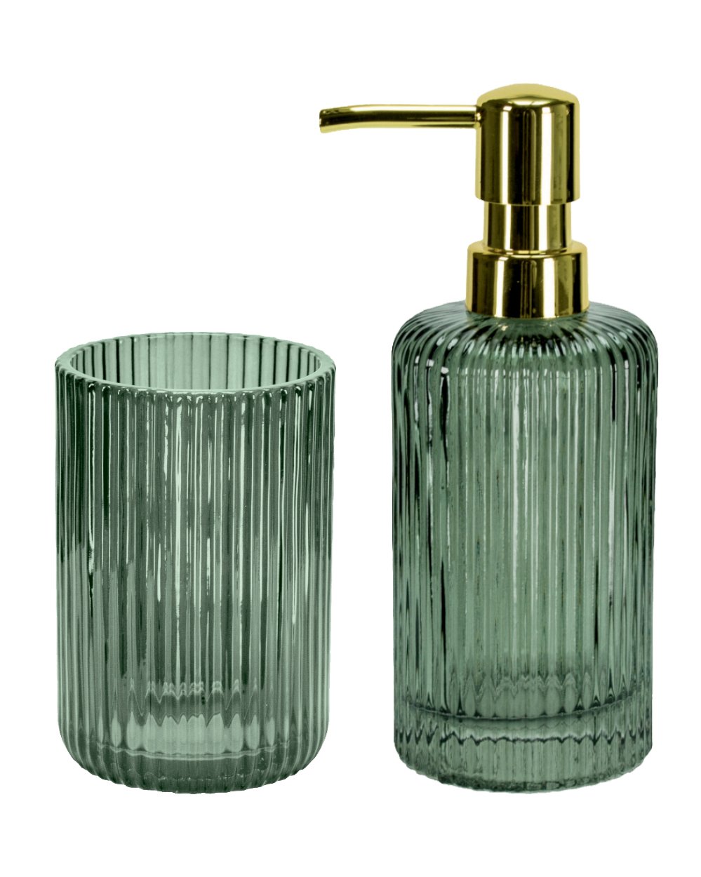 22008-c Αξεσουάρ Μπάνιου Antoinette Από Γυαλί Σετ 2 Τεμαχίων - Image 1