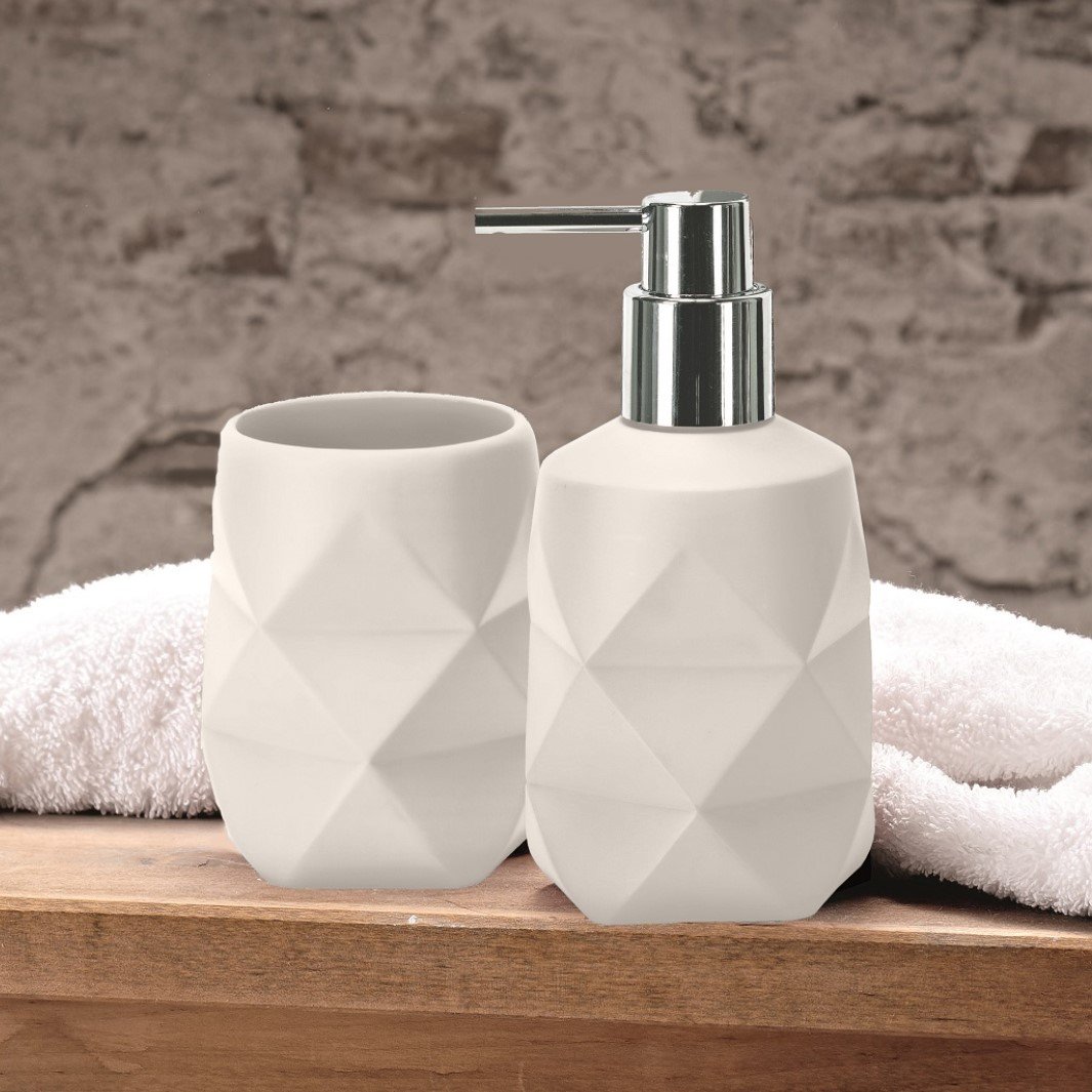 22030-c Αξεσουάρ Μπάνιου Crackle Σετ 2 Τεμαχίων - Image 1