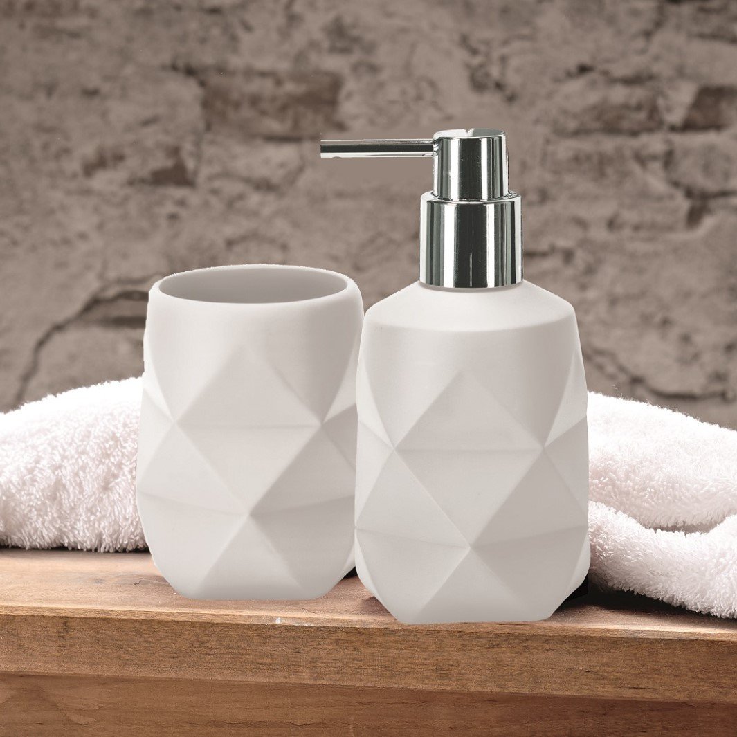 22033-c Αξεσουάρ Μπάνιου Crackle Σετ 2 Τεμαχίων - Image 1