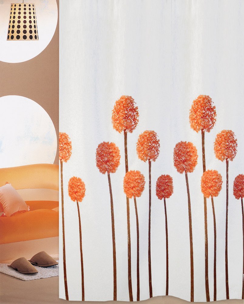 226 ΚΟΥΡΤΙΝΑ ΜΠΑΝΙΟΥ LAVENDER 240(Μ)X180(Υ) ΠΟΡΤΟΚΑΛΙ - Image 1