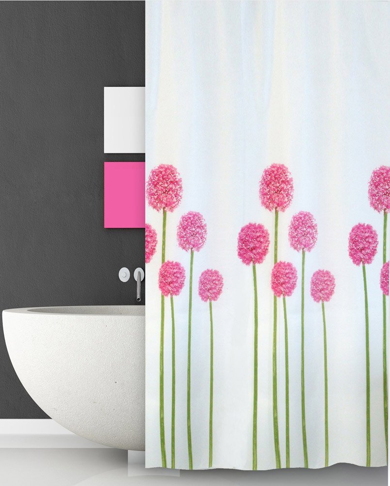 227-1 ΚΟΥΡΤΙΝΑ ΜΠΑΝΙΟΥ LAVENDER 240(Μ)X180(Υ) ΡΟΖ - Image 1