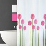 ΚΟΥΡΤΙΝΑ ΜΠΑΝΙΟΥ LAVENDER 180(Μ)X180(Υ) ΡΟΖ