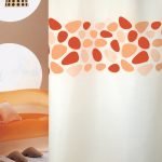 ΚΟΥΡΤΙΝΑ ΜΠΑΝΙΟΥ PEBBLES 240(Μ)X180(Υ) ΠΟΡΤΟΚΑΛΙ