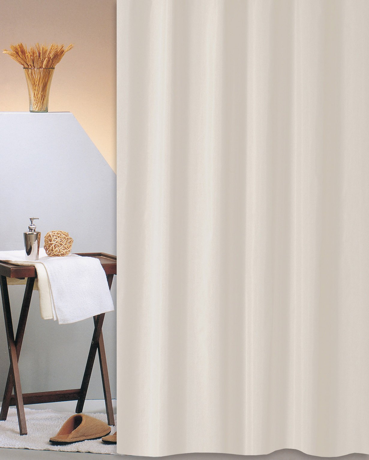 252 ΚΟΥΡΤΙΝΑ ΜΠΑΝΙΟΥ SOLID 180(Μ)X200(Υ) ΜΠΕΖ - Image 1