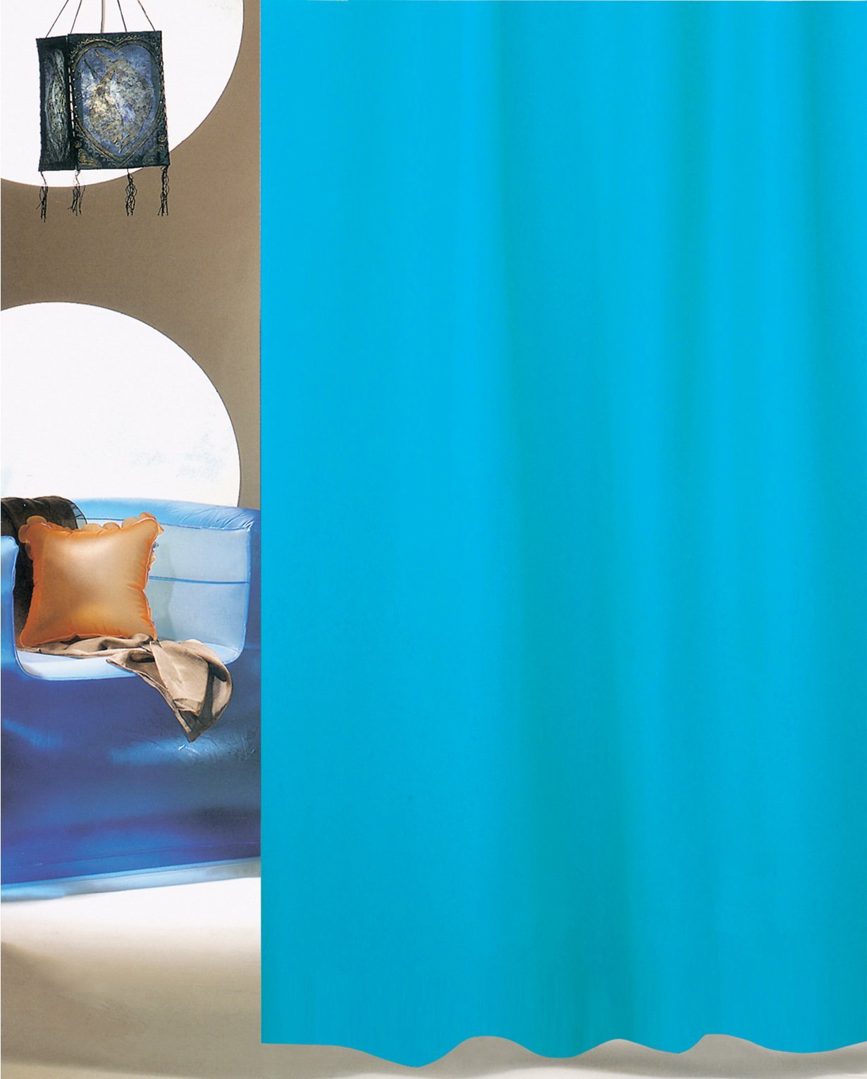 267 ΚΟΥΡΤΙΝΑ ΜΠΑΝΙΟΥ SOLID 240(Μ)X180(Υ) ΑQUΑ - Image 1