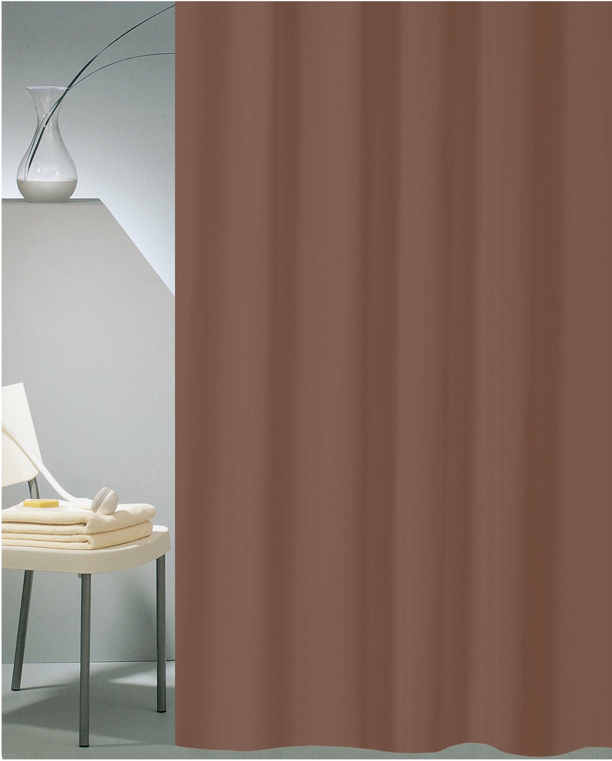 269 ΚΟΥΡΤΙΝΑ ΜΠΑΝΙΟΥ SOLID 240(Μ)X180(Υ) ΚΑΦΕ - Image 1