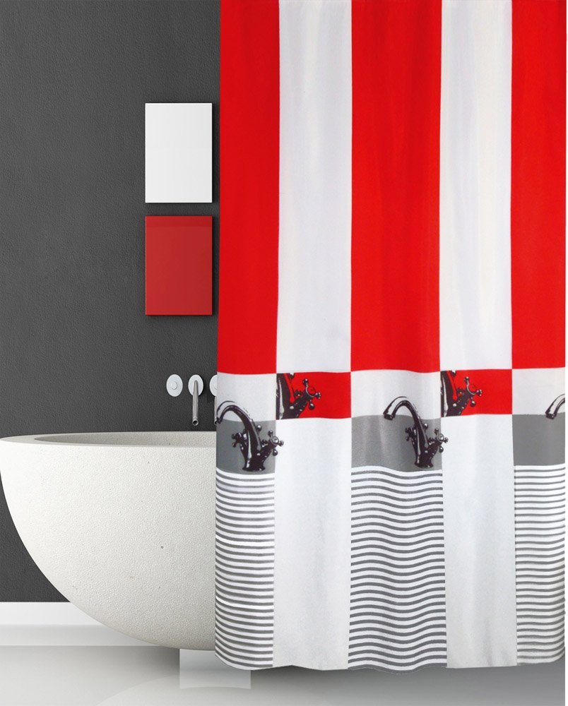 379-1 ΚΟΥΡΤΙΝΑ ΜΠΑΝΙΟΥ FAUCET 240(Μ)X180(Υ) - Image 1