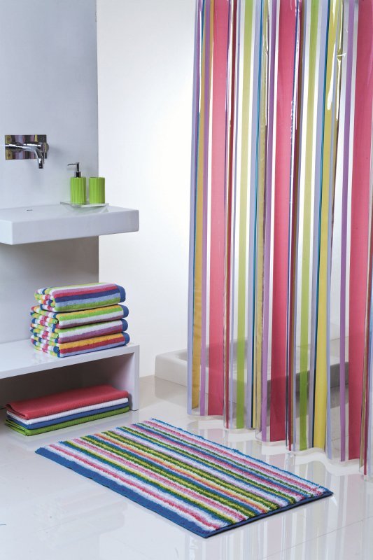 4513-c Κουρτίνα Μπάνιου Belize Με Κρίκους 180x200 εκ - Image 1