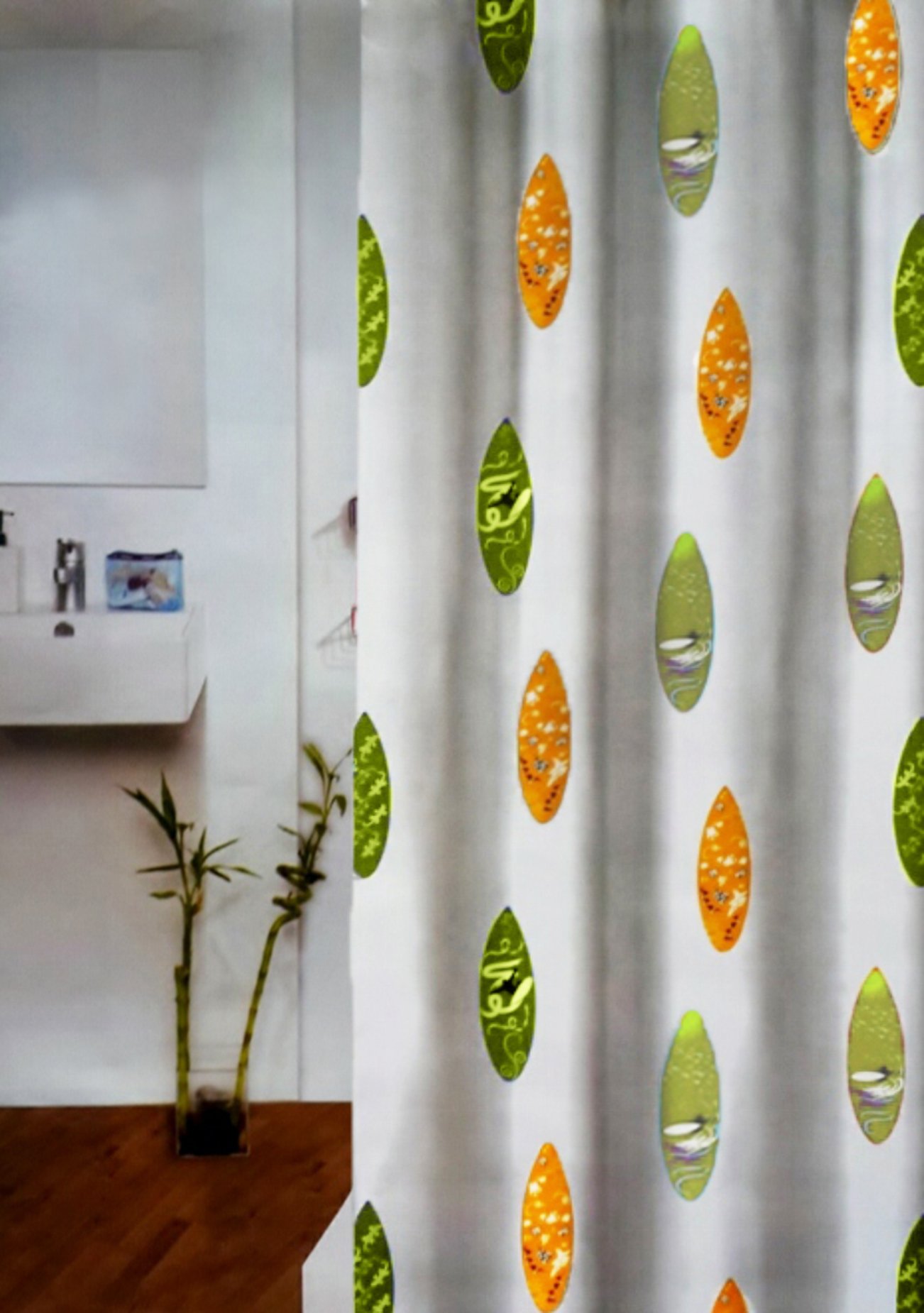 4537-c Κουρτίνα Μπάνιου Υφασμάτινη Surfing 180x200 εκ - Image 1