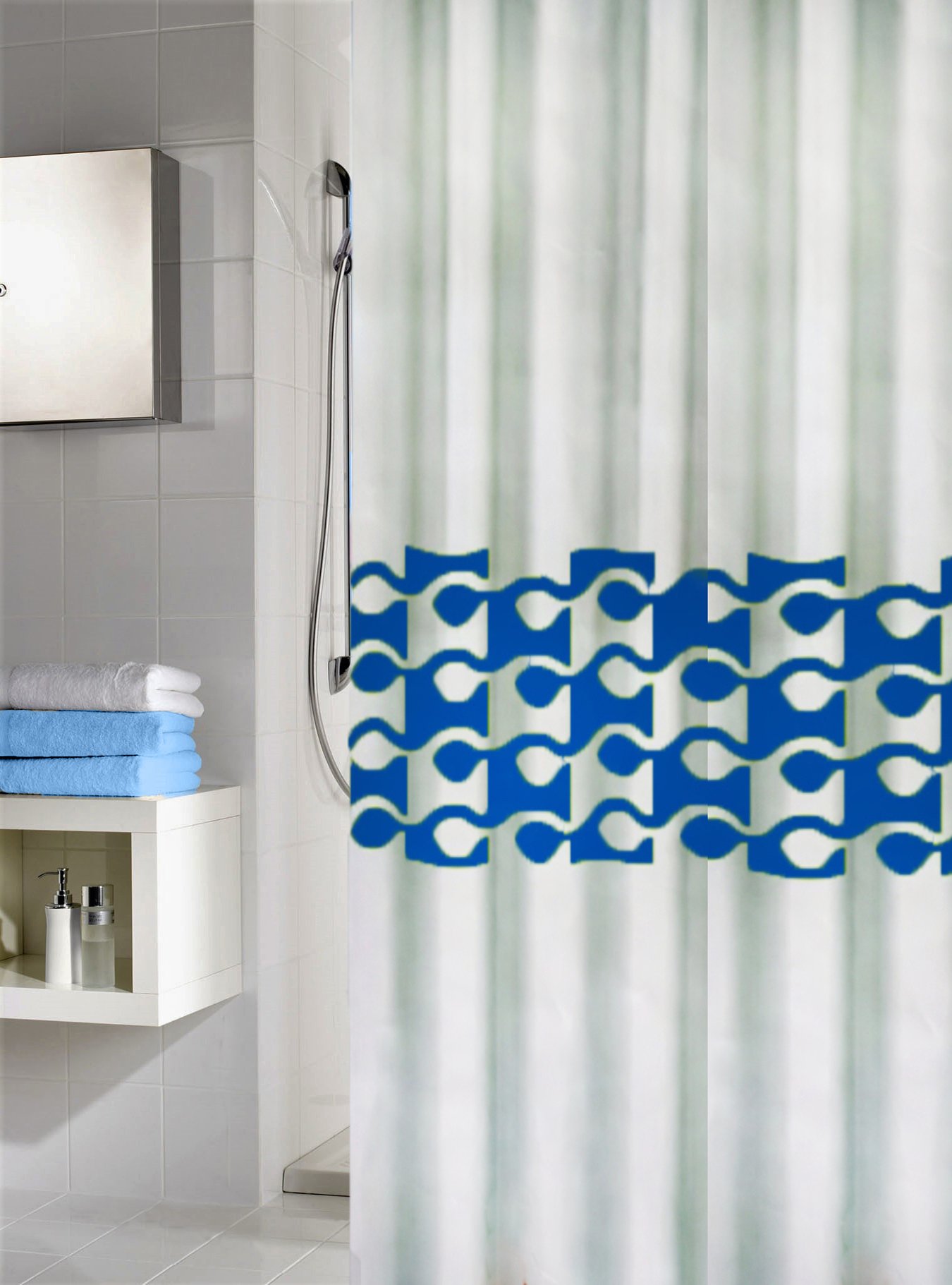 4548-c Κουρτίνα Μπάνιου Υφασμάτινη Piscis 180x200 εκ - Image 1