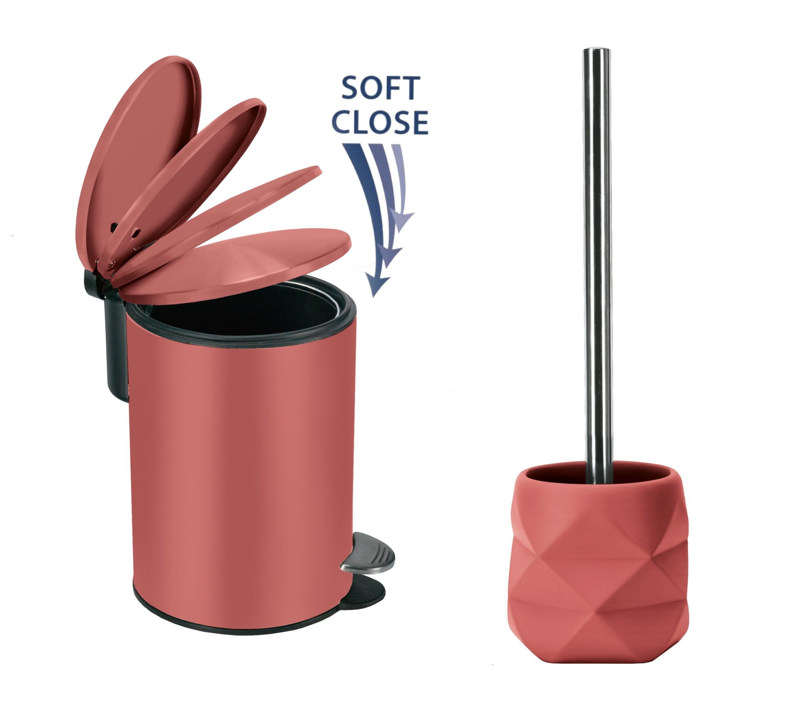 4759 Σετ Καλάθι 3lt με απαλό κλείσιμο & Πιγκάλ Cracle Rosewood - Image 1