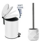 Σετ Καλάθι 3lt με απαλό κλείσιμο & Πιγκάλ Cracle White