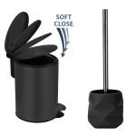 Σετ Καλάθι 3lt με απαλό κλείσιμο & Πιγκάλ Cracle Black